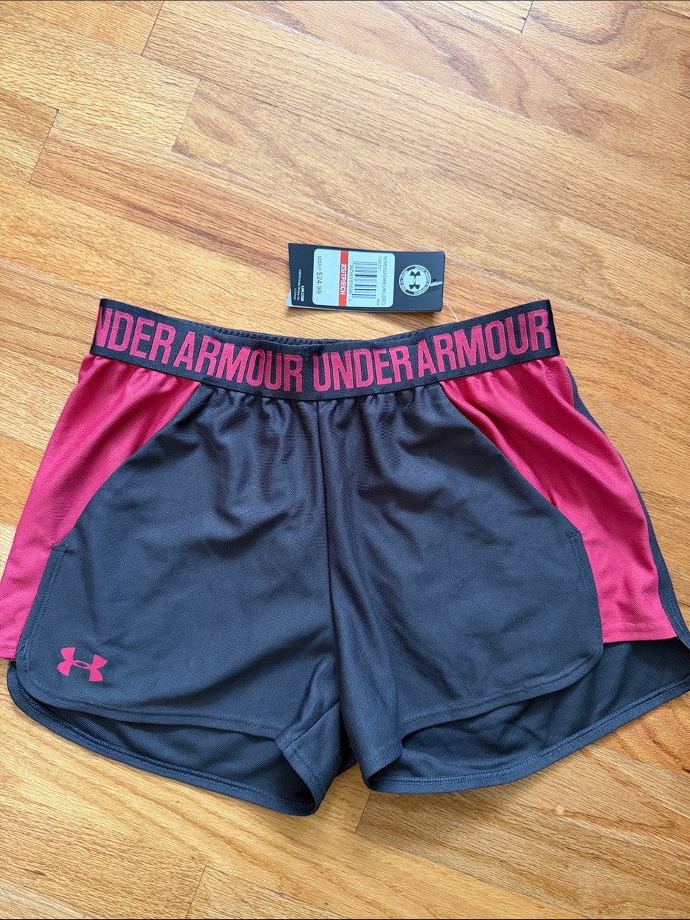 Under Armour Women's Dark Gray & Pink Performance Shorts